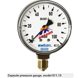 德国wika威卡压力表611.13.050 