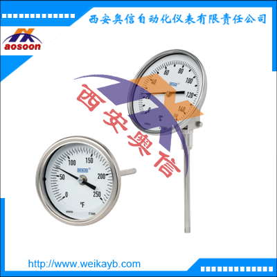 威卡wika双金属温度计TG53.5Z万向型 5”表盘直径 0-80℃美标温度表 