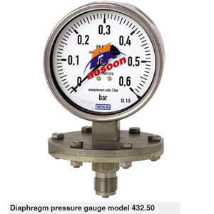 德国wika威卡膜片式压力表432.50 